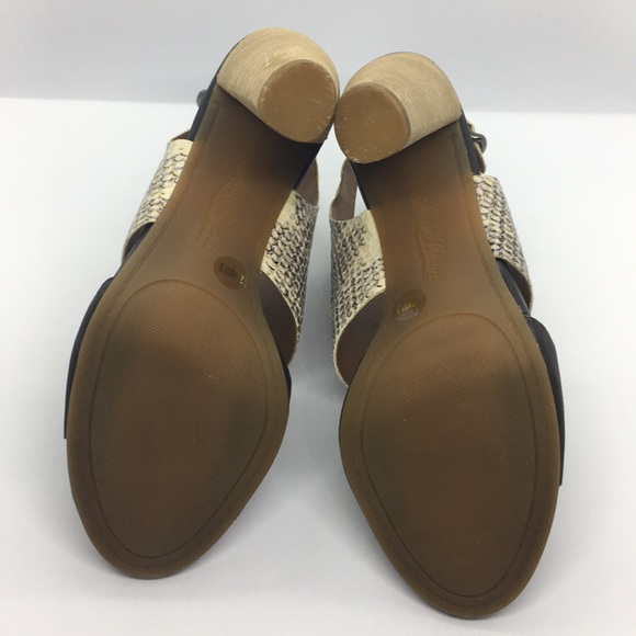 NWOT! LuckyBrand Leather Snakeskin Heels - Picture 6 of 8